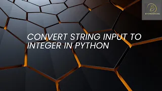 Convert String Input to Integer in Python Beginner Tutorial