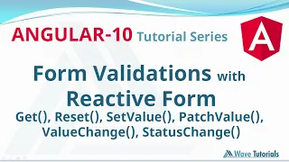 Reactive Form Validations Angular 10 setValue patchValue statusChanges valueChanges