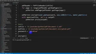 Protect PDF file with password in Python