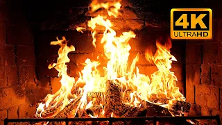 Cozy Fireplace 4K 12 HOURS Fireplace With Crackling Fire Sounds Fireplace Ambience 