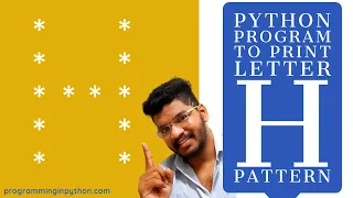 Python Program to Print Pattern of Letter H Pattern Programming