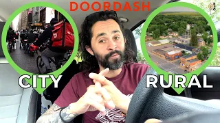 Driving DOORDASH City VS Rural Food Delivery
