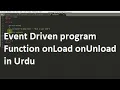 Event Driven program onload and onunload function in java script