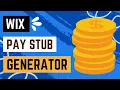 Wix Pay Stub Generator