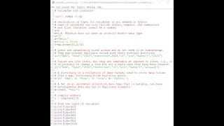 Variables and Constants in Python