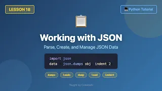 Parse Create Manage JSON Data Python for Beginners