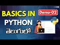 Python Demo 02 Python Basics Core Python Tutorial for Beginners Python Tutorial