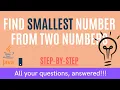 Java program to find smallest of two numbers Programming For Beginners