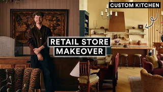 EXTREME Retail Store Makeover *Custom Kitchen w/ Pink Marble & Dark Wood*