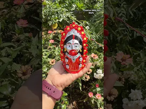I made Maa Tara idol using white air dry clay #shorts #diy #clayart #maataraidol