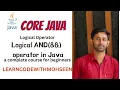 Logical Operator in java Logical AND Operator in Hindi by LearnCodeWithMohseen