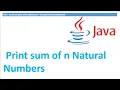 Write a java program to find sum of n natural numbers