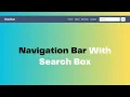 How To Add Search Bar In Navigation Bar HTML CSS Tutorial