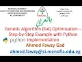 Genetic Algorithm GA Optimization - Step by Step Example with Python Implementation