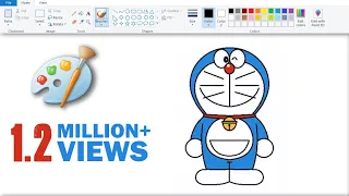 How to Draw Doraemon in MS Paint Easy