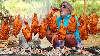 Man Thug Life Chicken Revolution Celebrating🔥| Primitive Technology Cooking in the Wild Village 🍗