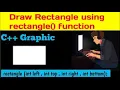 Graphics in C Lecture-8 Draw rectangle using rectangle function draw rectangle
