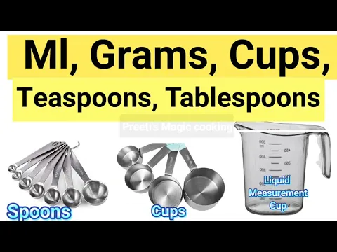 Download MP3 Baking Conversion Chart | Ml | Grams | Cups | Tablespoon | Teaspoon