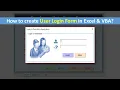 How to create User Login Form in VBA and Excel Step by Step Guide