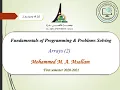 Lecture - Arrays part 2