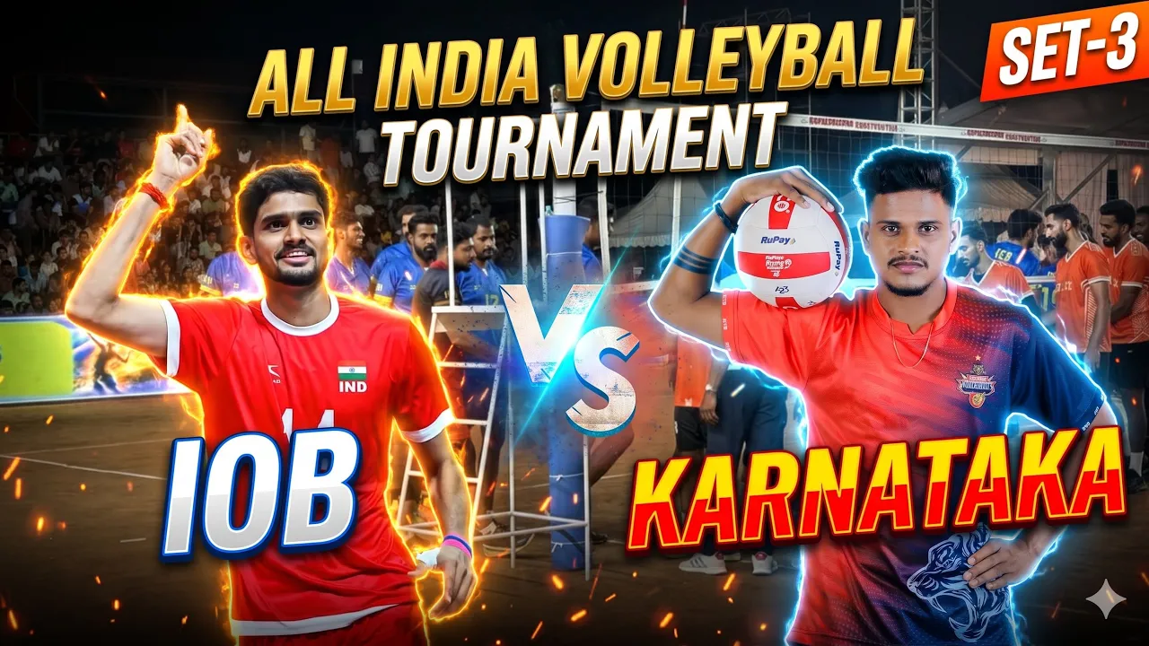 All India volleyball tournament IOB vs Karnataka League Match Set-3