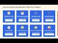 Top 5 Free Productivity Booster Tools for Testers