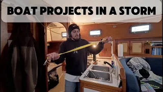 Installing Galley Harness. Super Noob is getting ready to cross the Pacific.