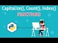 Python String Functions Capitalize Count Index - Python Tutorial for Beginners