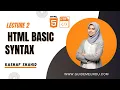 Lecture 2 HTML Basic Syntax