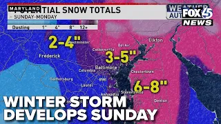 WEATHER ALERT DAYS Winter Storm Develops Sunday Afternoon In Maryland