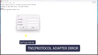 TNS Protocol Adapter Error Oracle SQL plus Bestech
