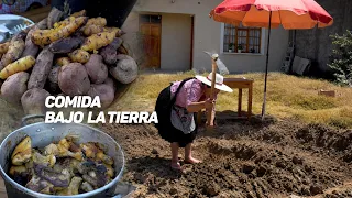 Me atreví a hacer HUATÍA COMPLETAMENTE SOLA en el campo🔥  comida BAJO LA TIERRA - todo un desafío