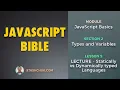09 LECTURE - Statically vs Dynamically typed Languages JAVASCRIPT BASICS
