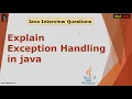 Explain Exception Handling in Java Fresher Java Interview Questions Kaliyona In Kannada