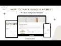 How to Track Goals Habits Notion Template Tutorial