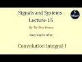 Lecture - 15 Convolution Integral
