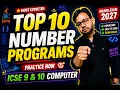 Top 10 Number Programs in Java for ICSE Computer Using While Loop by YP Computer Classes