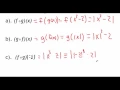 Pre-Calculus 1 8 Combinations of Functions and Composite Functions