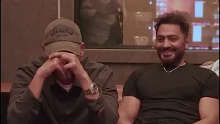 كواليس تسجيل كلام بنقوله   تامر حسني وناصر دندنها