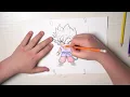 Little Goku SSJ Color Me Coloring Page