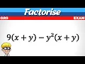 Exam Factorise Grade 9