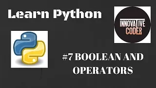 Booleans and Operators Learn Python The Innovative Way