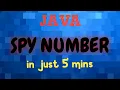 Spy number in just 5 mins Java programming Indo computers HINDI