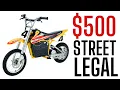 this 500 electric pit bike is STREET LEGAL