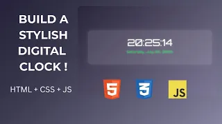Build This Stunning Digital Clock UI HTML CSS JS