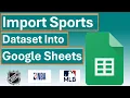 Import Sports Data Tables NBA MLB NHL into Google Sheets Easy Guide