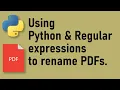 Python Renaming PDFs using text inside a document with regex