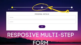 Multi Step registration Form using HTML CSS and Javascript Tutorial Responsive HTML Form Design