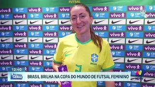 Seleção feminina de futsal goleia o Japão e avança à semifinal do Mundial