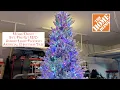 Home Depot 9 foot Pre Lit LED Starry Light Flocked Artificial Christmas Tree